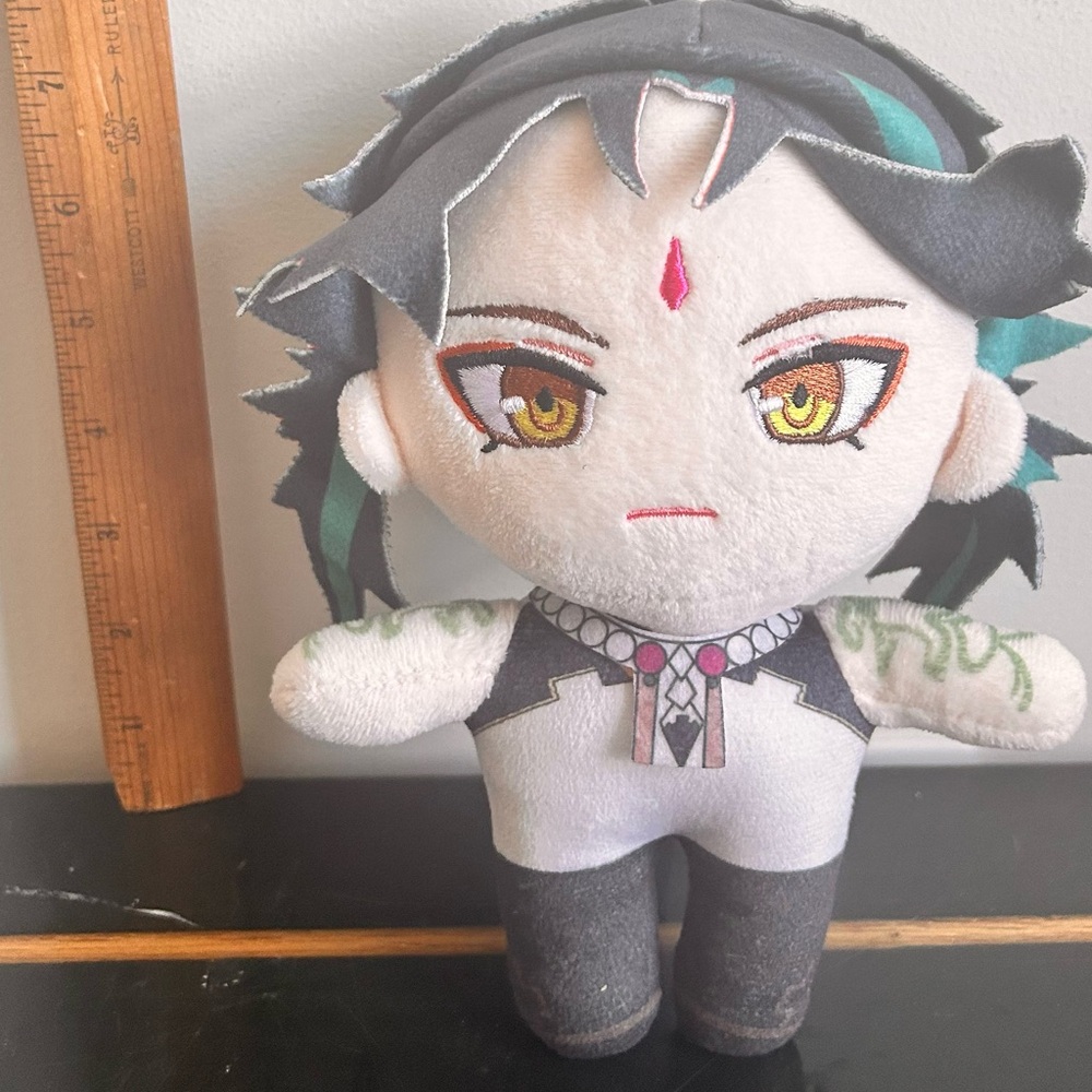 Anime Plush Doll with Black and White Outfit